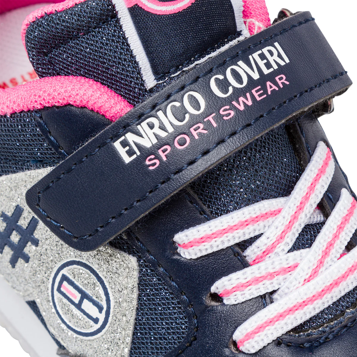 Sneakers blu e grigie glitterate da bambina Enrico Coveri - Image 6