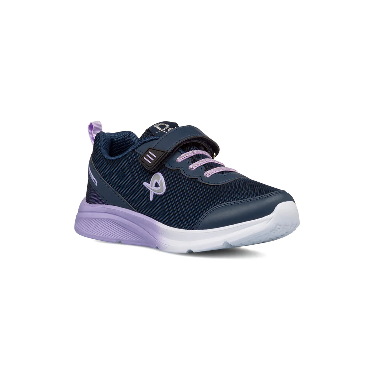 Sneakers blu e lilla da bambina con velcro e lacci P Go - Image 2