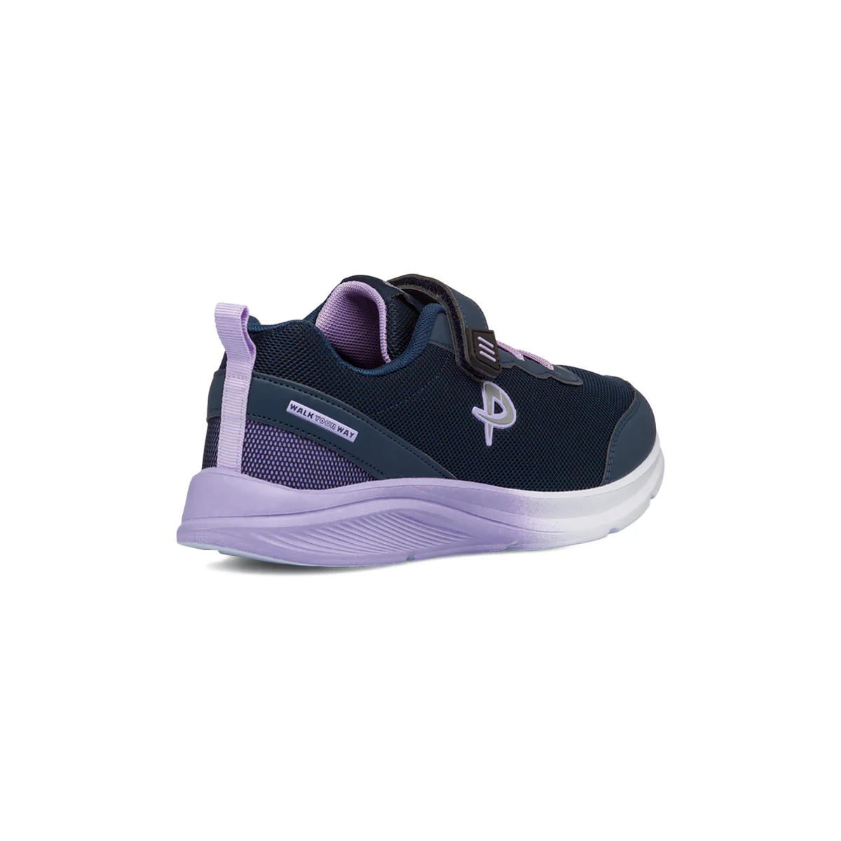 Sneakers blu e lilla da bambina con velcro e lacci P Go - Image 3