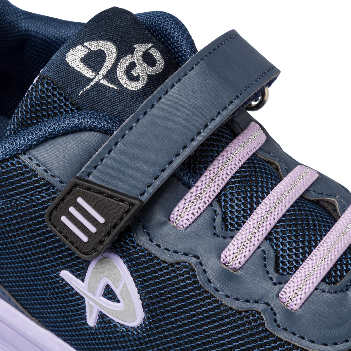 Sneakers blu e lilla da bambina con velcro e lacci P Go - Image 5
