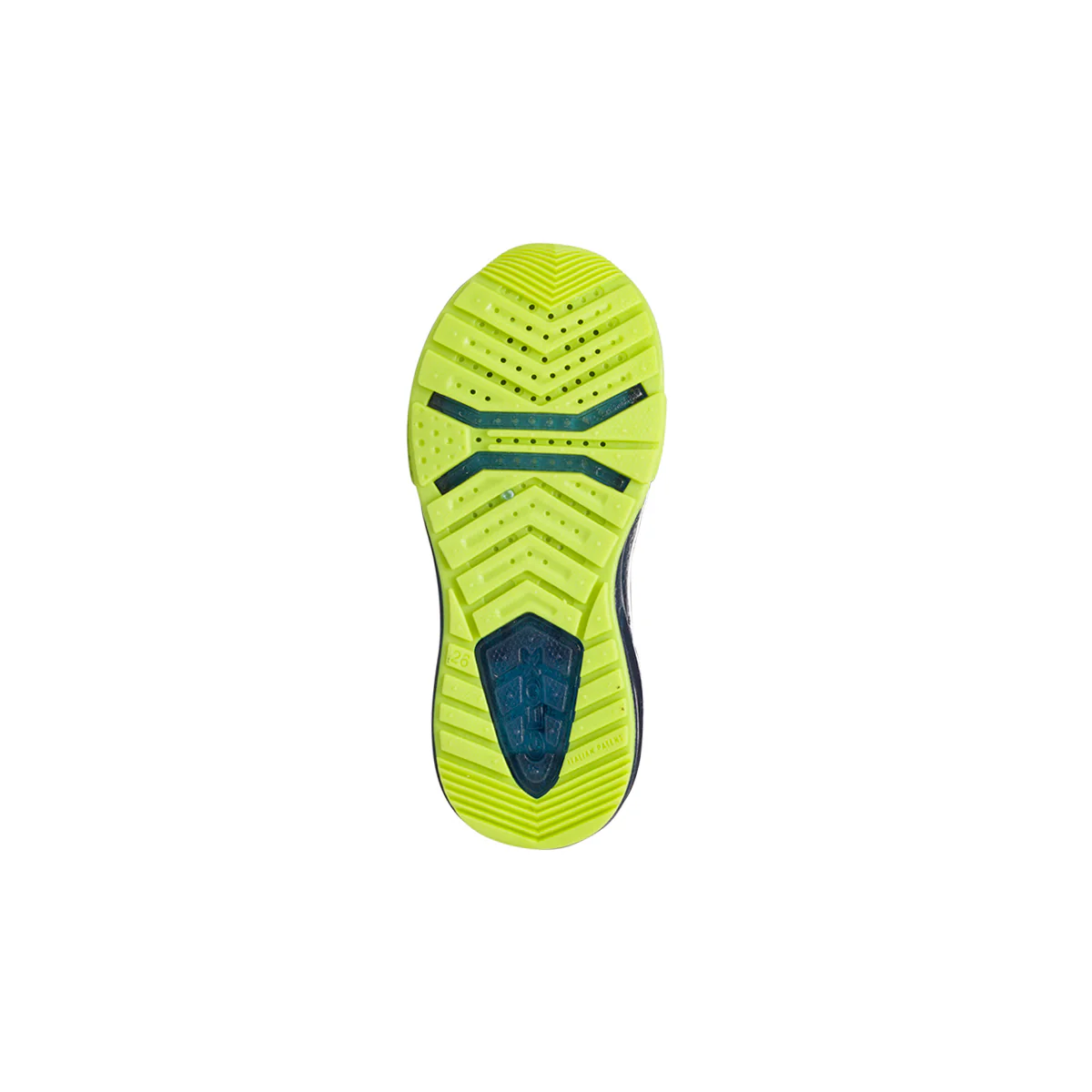 Sneakers blu e lime da bambino con luci nella suola Geox Bayonic - Image 4
