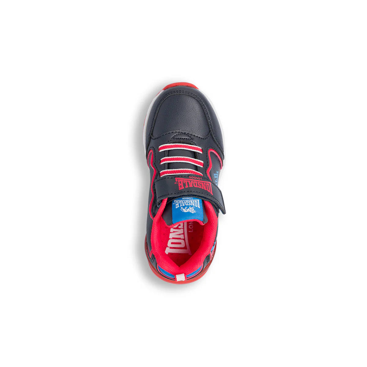 Sneakers blu e rosse da bambino con luci Lonsdale - Image 5