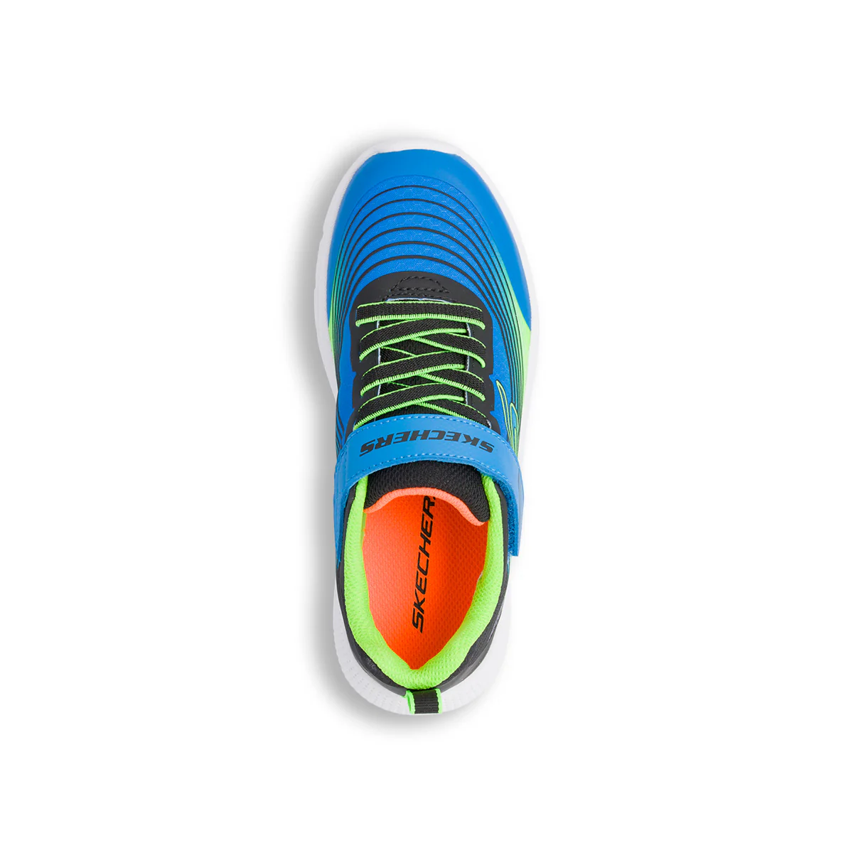 Sneakers blu e verdi da ragazzo Skechers Microspec Advance - Image 5