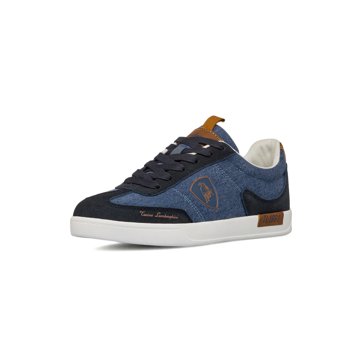 Sneakers blu effetto jeans da Uomo con inserti effetto scamosciato Tonino Lamborghini - Image 5