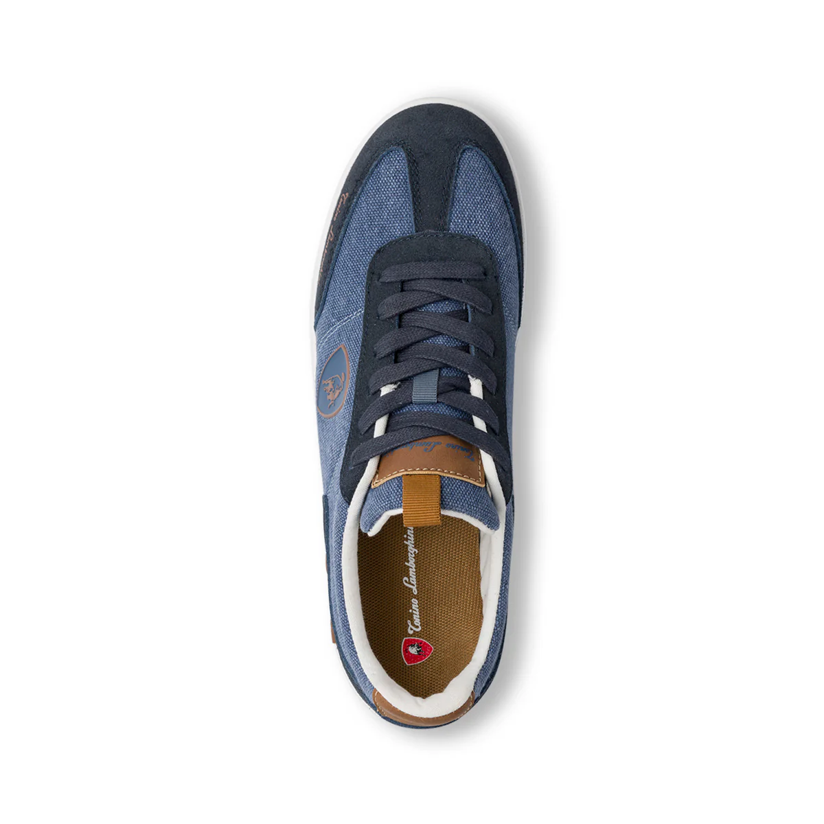Sneakers blu effetto jeans da Uomo con inserti effetto scamosciato Tonino Lamborghini - Image 7