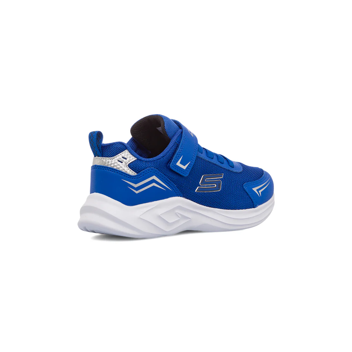 Sneakers blu elettrico da bambino con logo laterale Skechers Mazematics - Image 3