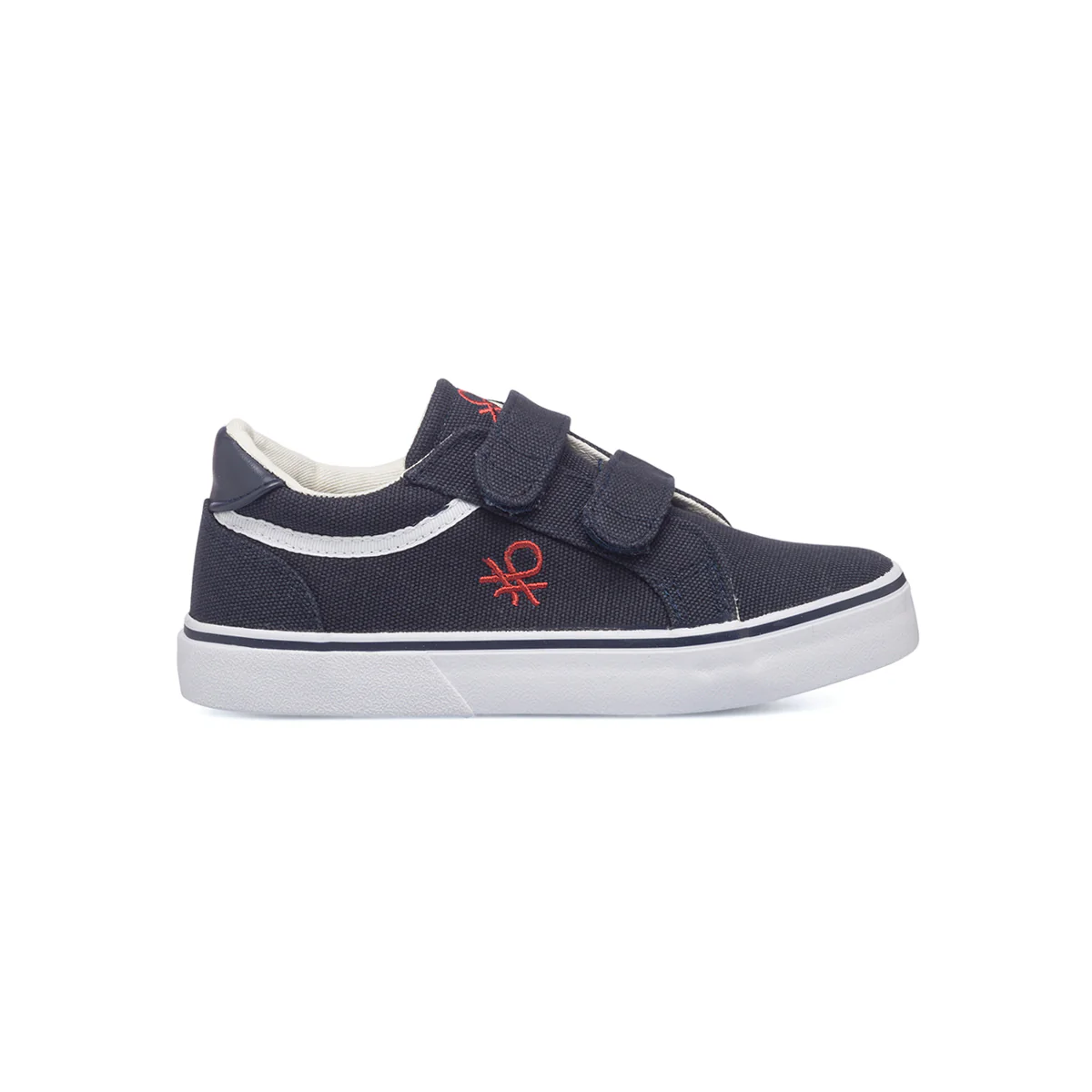 Sneakers blu in tessuto da bambino con logo a contrasto Benetton Prince Cvs