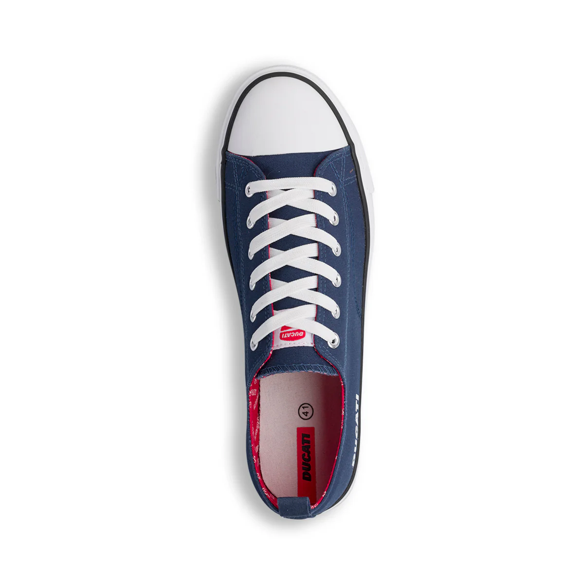 Sneakers casual blu in tessuto da Uomo con logo laterale Ducati - Image 4