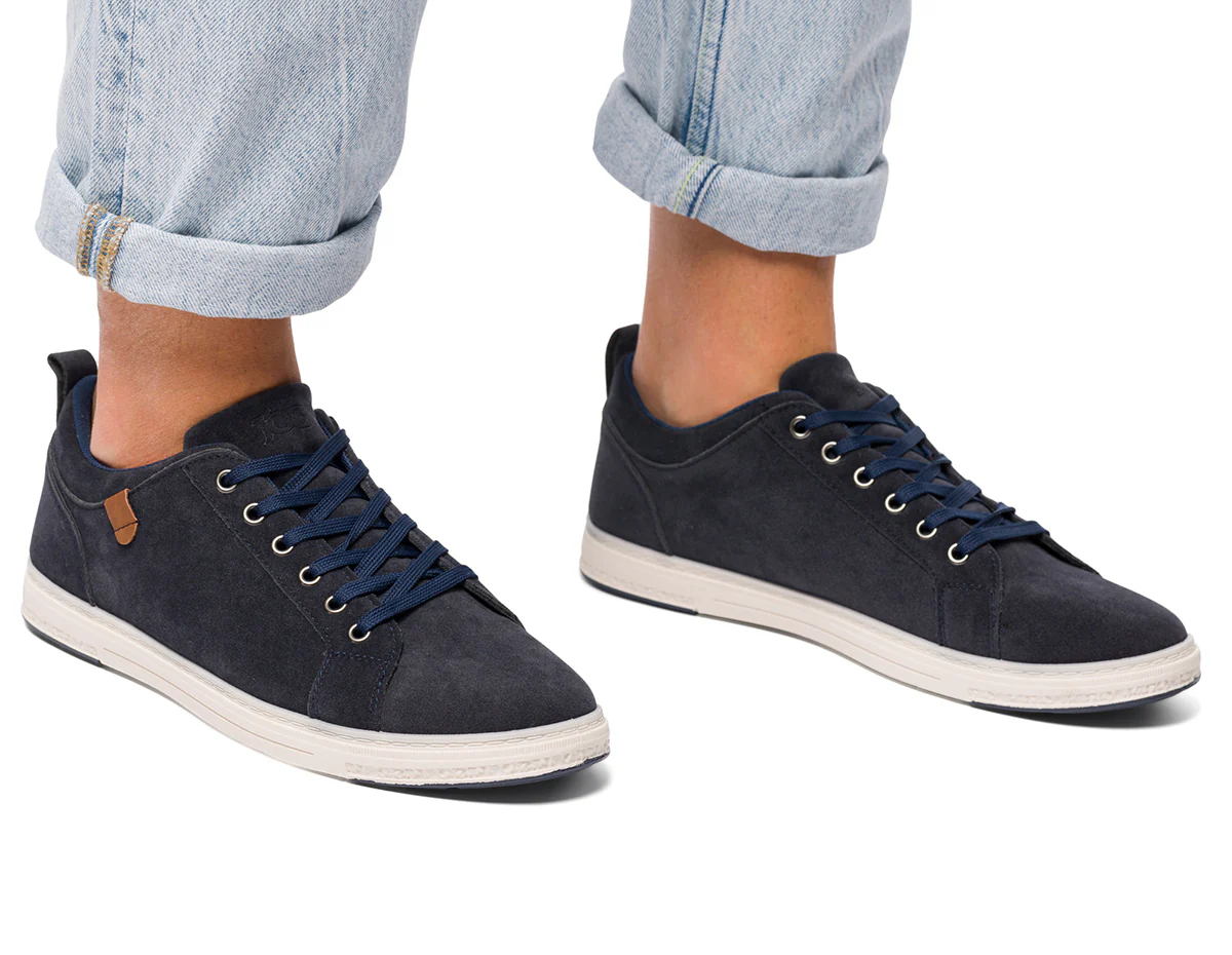 Sneakers blu in tessuto da uomo Jog - Image 3