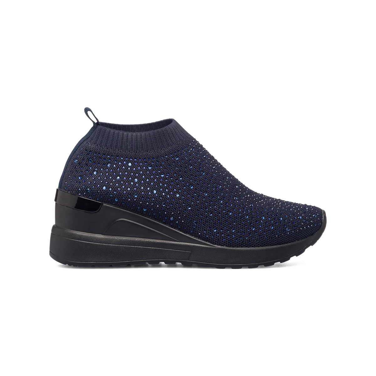 Sneakers blu in tessuto mesh con piccole borchie Lora Ferres