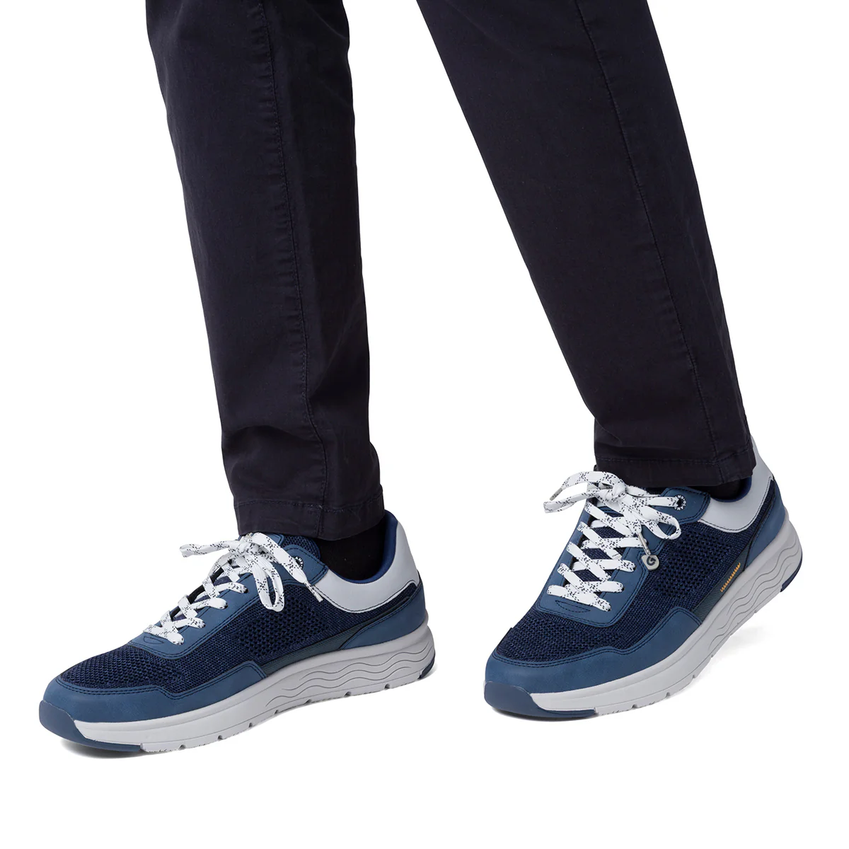 Sneakers blu in tessuto mesh da Uomo Glams - Image 3