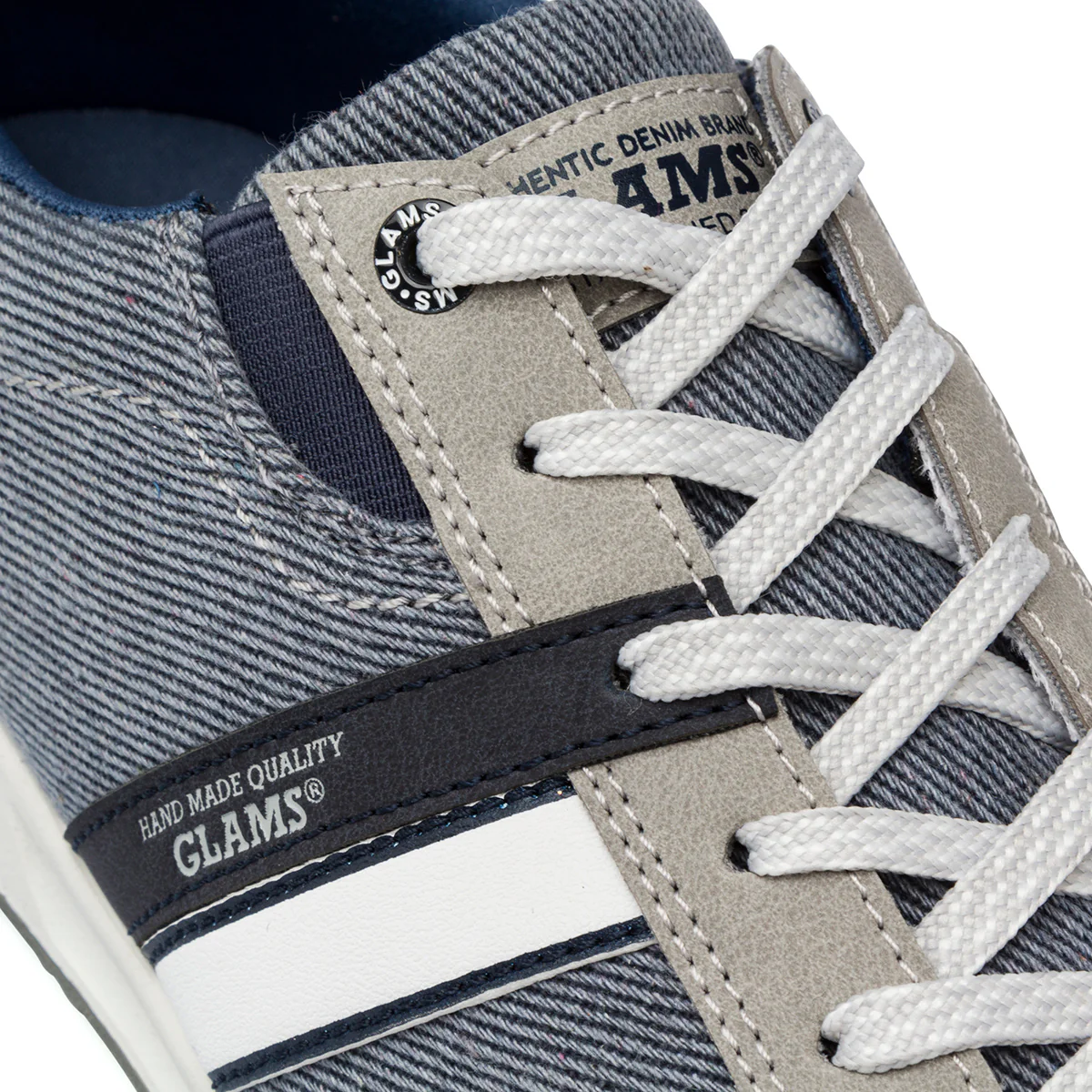 Sneakers blu jeans da Uomo con dettagli grigi Glams - Image 4
