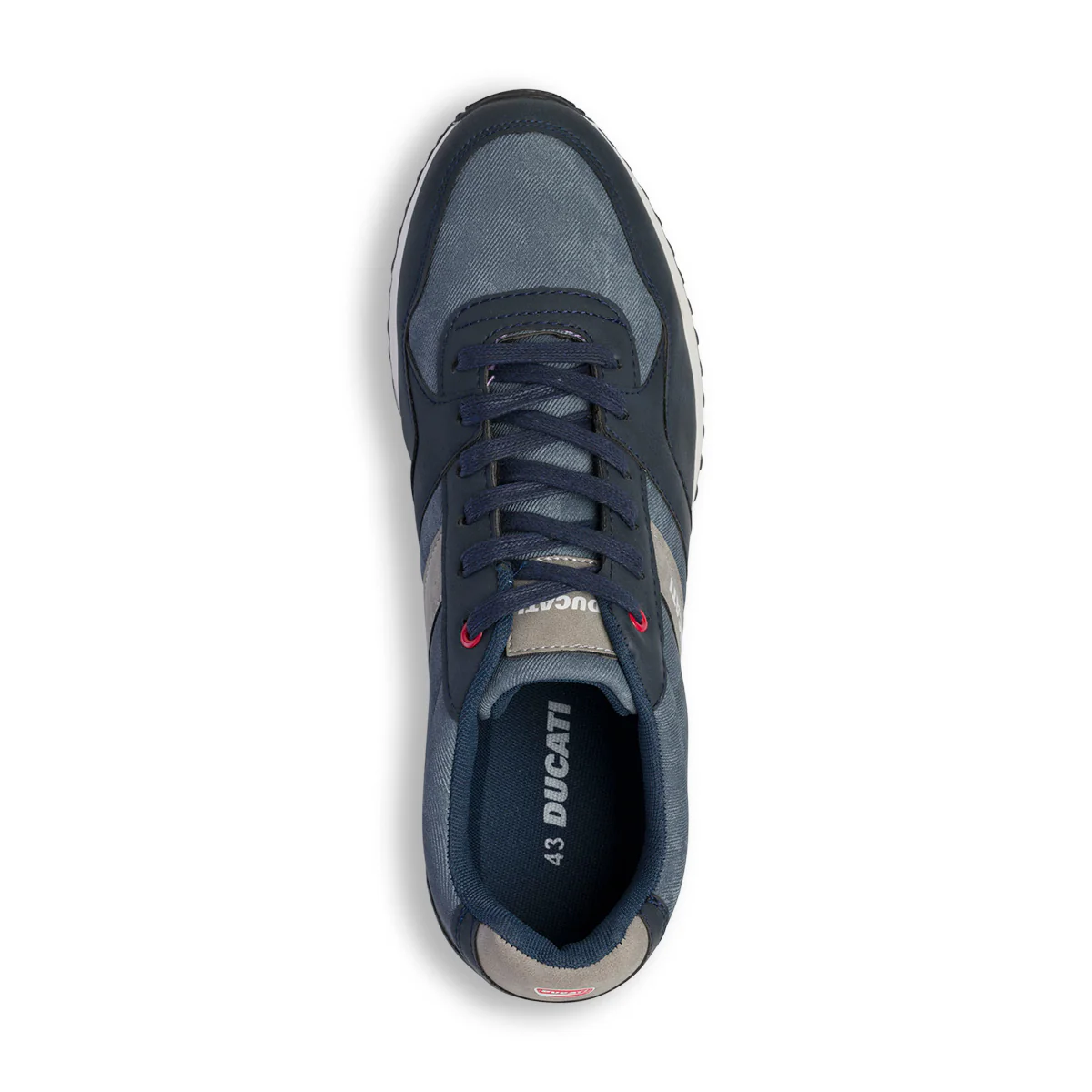 Sneakers blu jeans da uomo con logo laterale Ducati - Image 8
