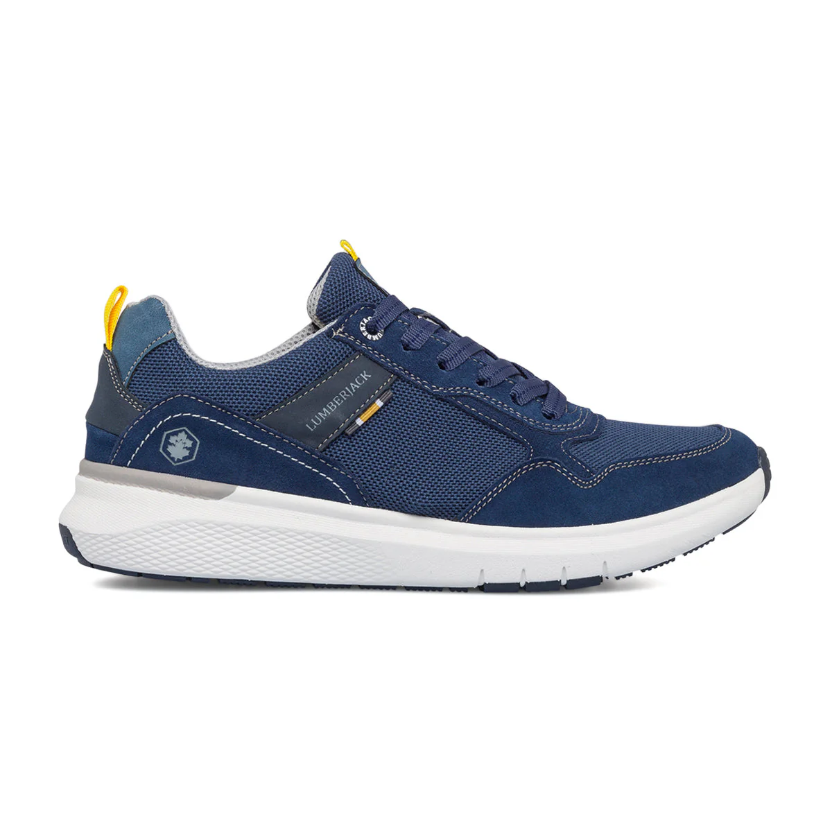 Sneakers blu jeans da uomo in pelle Lumberjack Neil