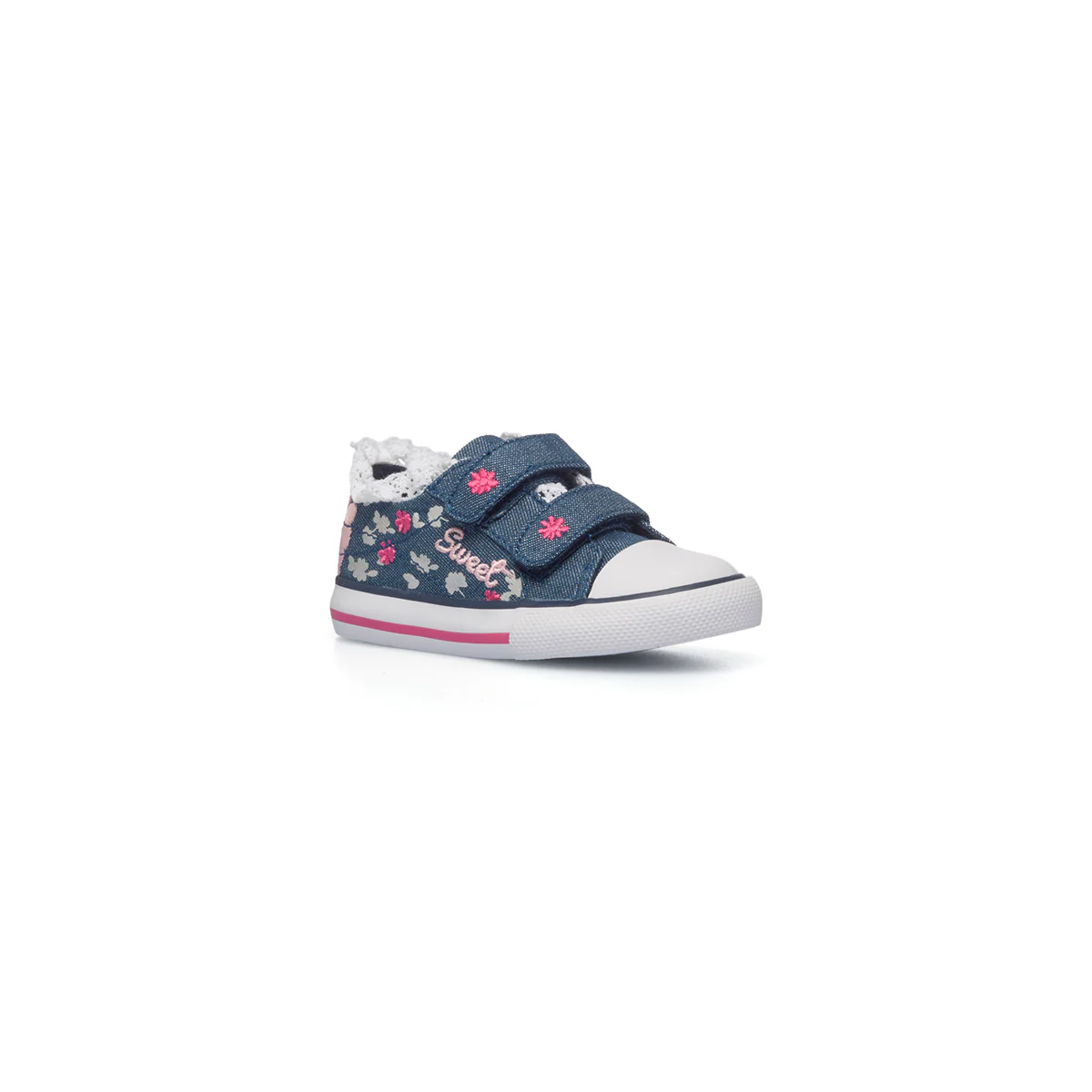 Sneakers blu jeans in tessuto effetto glitterato Chicco Corella - Image 2