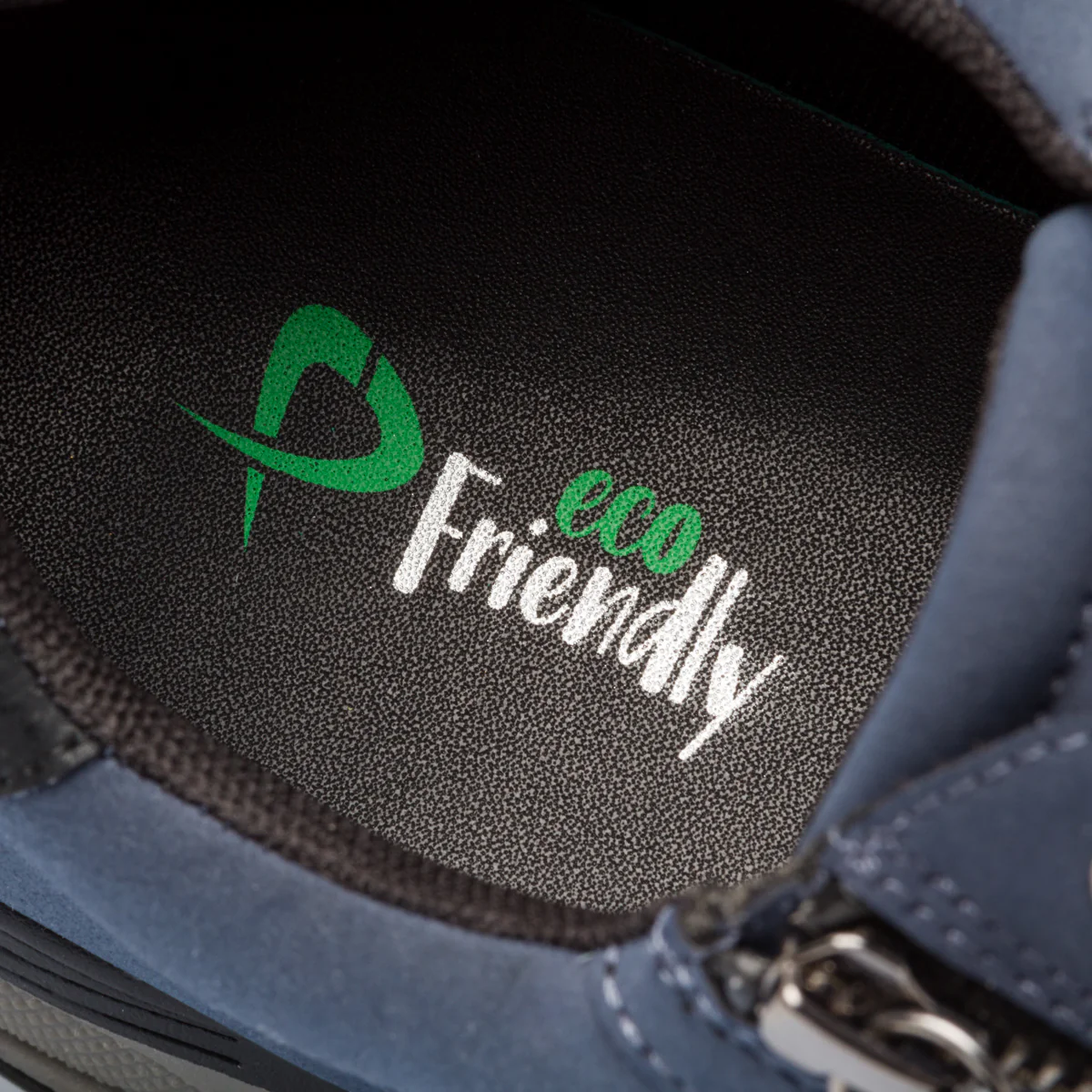 Sneakers blu navy con zip laterale P Eco Friendly - Image 2