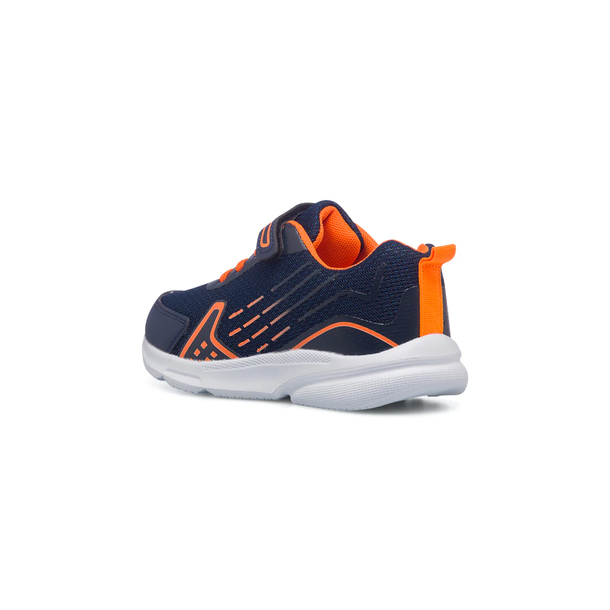 Sneakers blu navy da bambino con dettagli arancioni Jog - Image 3