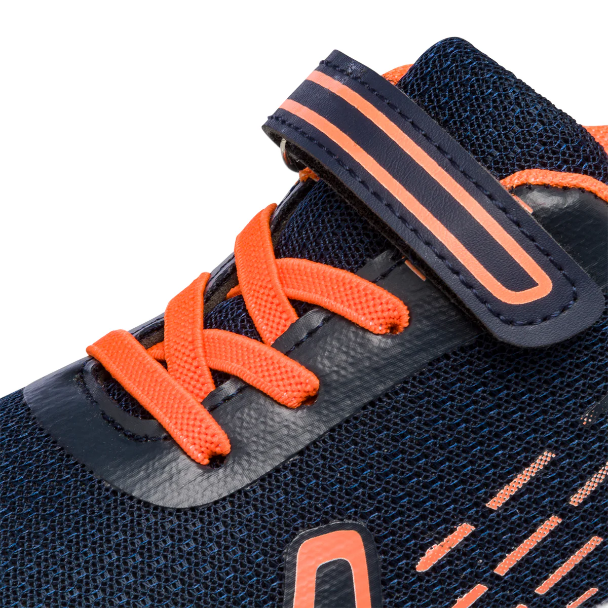 Sneakers blu navy da bambino con dettagli arancioni Jog - Image 6