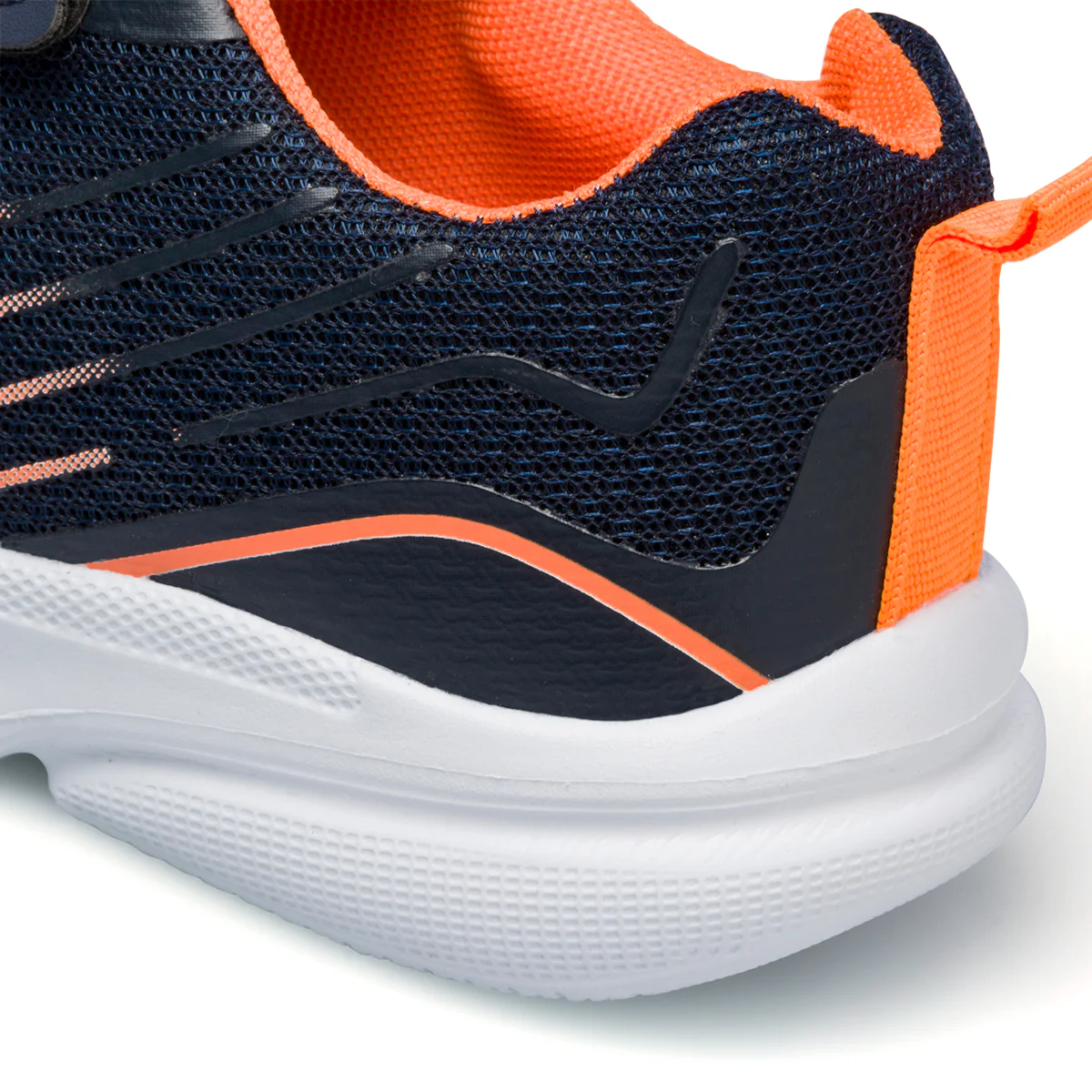 Sneakers blu navy da bambino con dettagli arancioni Jog - Image 7
