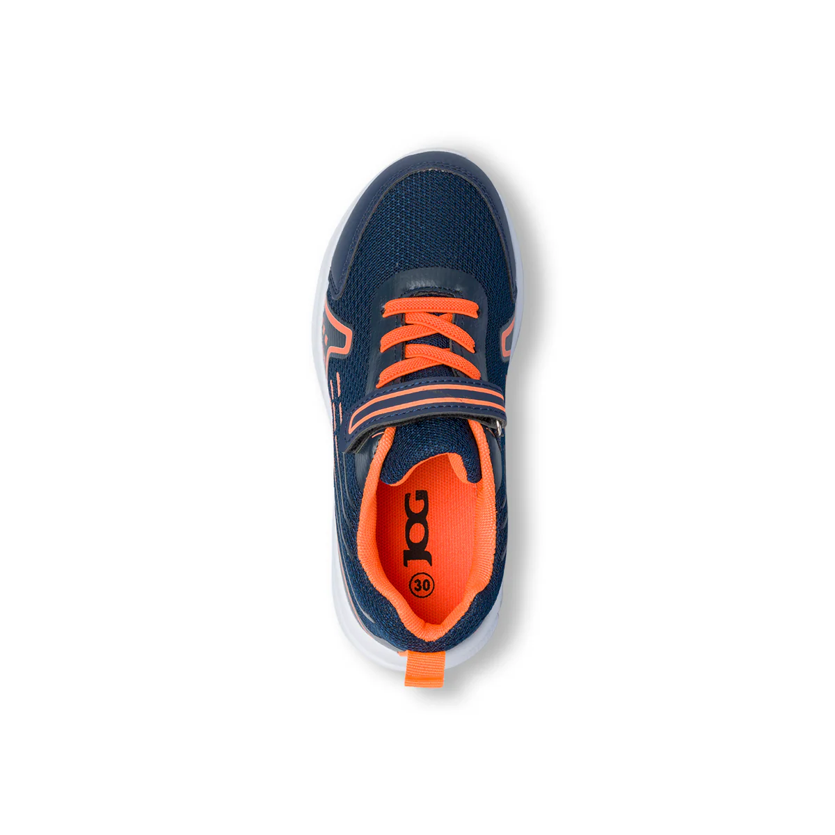 Sneakers blu navy da bambino con dettagli arancioni Jog - Image 8