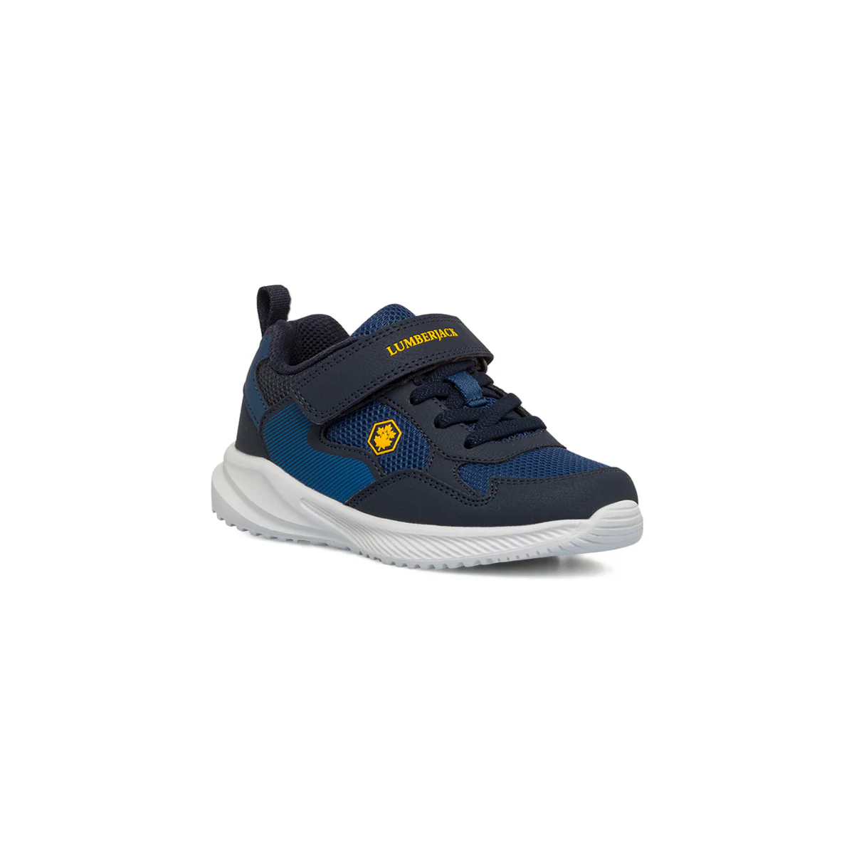 Sneakers blu navy da bambino con logo laterale Lumberjack Kidza PS - Image 2