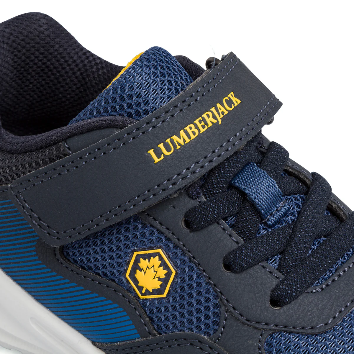Sneakers blu navy da bambino con logo laterale Lumberjack Kidza PS - Image 5