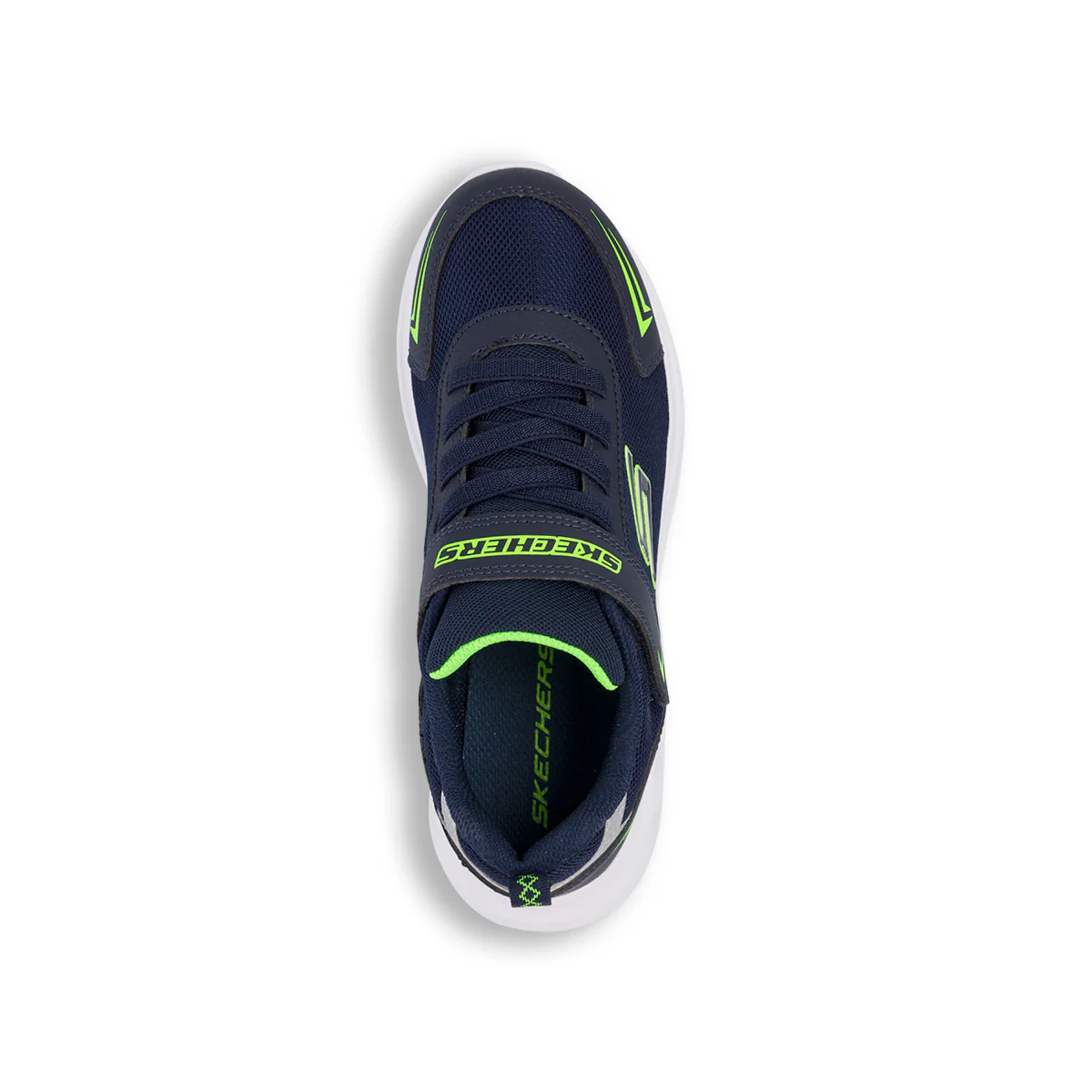 Sneakers blu navy da bambino con logo laterale Skechers Mazematics - Image 5