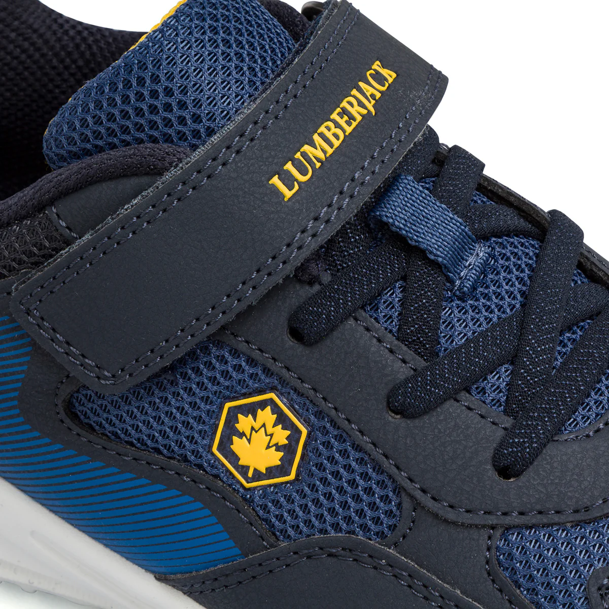 Sneakers blu navy da ragazzo con logo laterale Lumberjack Kidza GS - Image 5