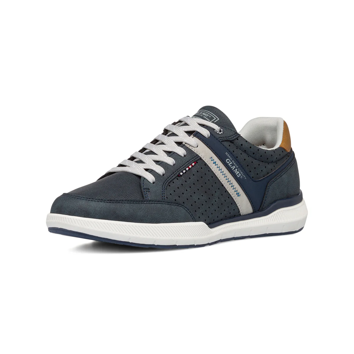 Sneakers blu navy da uomo con dettagli traforati Glams - Image 5