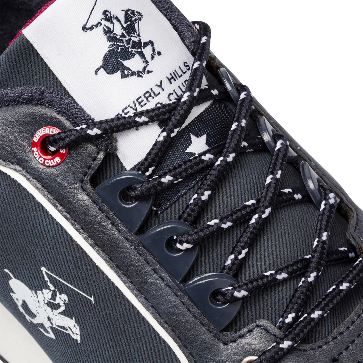 Sneakers blu navy da uomo con logo laterale Beverly Hills Polo Club - Image 9