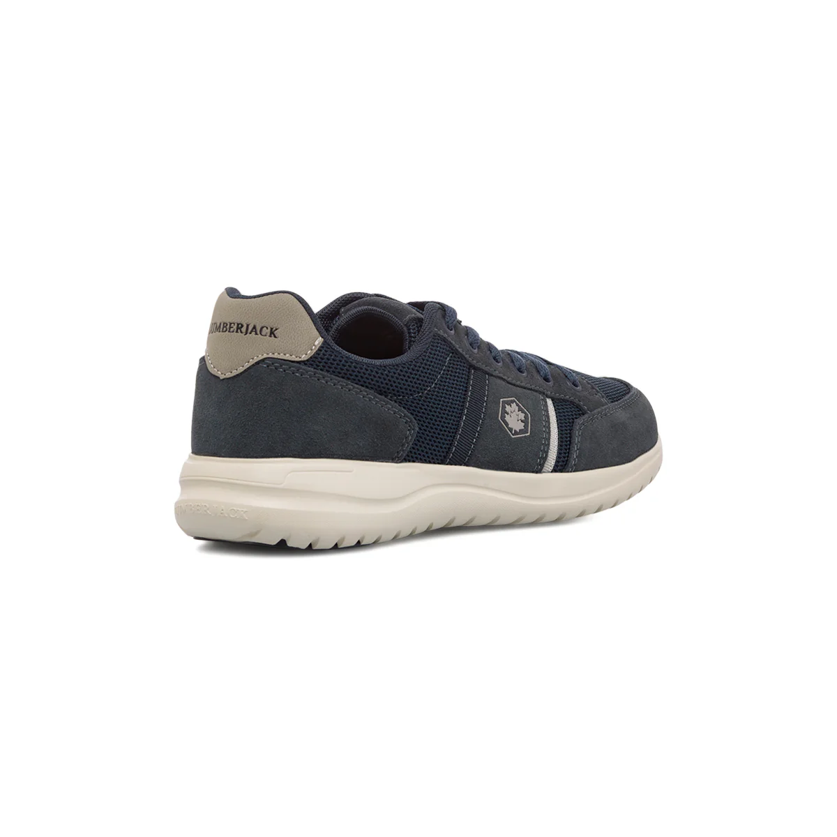 Sneakers blu navy da uomo in pelle e tessuto Lumberjack Lee - Image 3