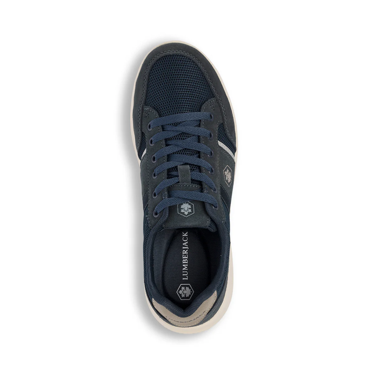Sneakers blu navy da uomo in pelle e tessuto Lumberjack Lee - Image 5