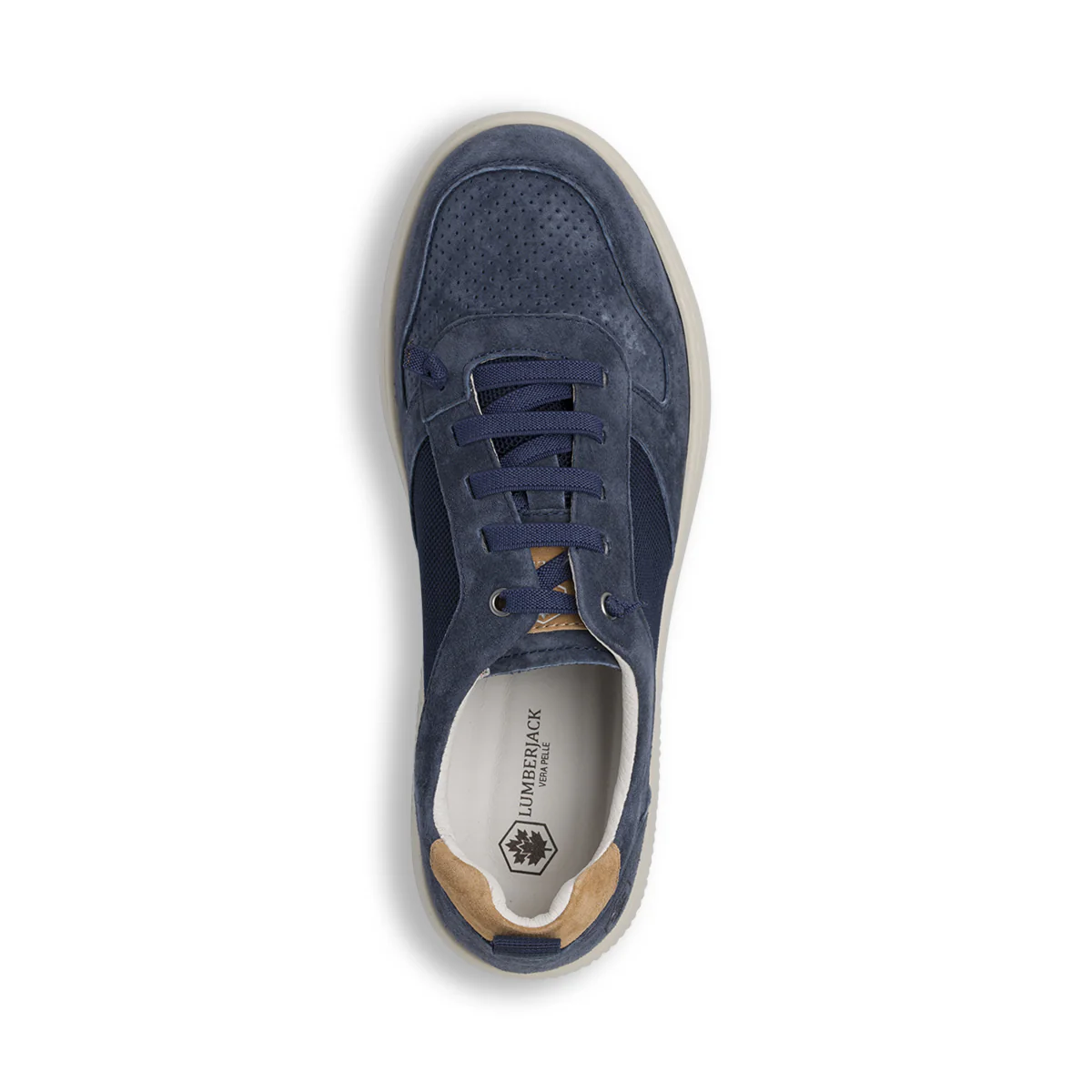 Sneakers blu navy da Uomo in suede e tessuto mesh Lumberjack - Image 6