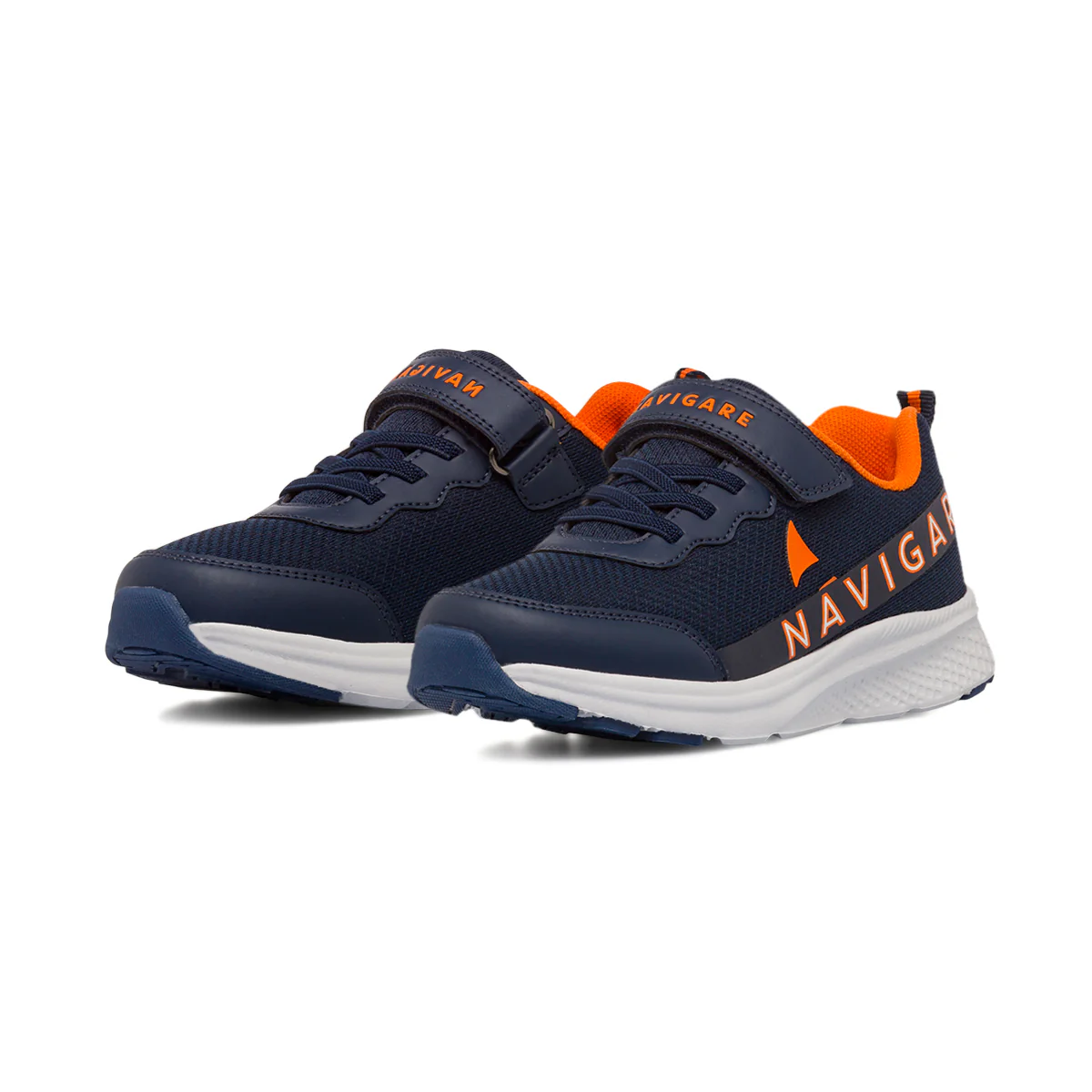 Sneakers blu navy e arancioni da Ragazzo Navigare