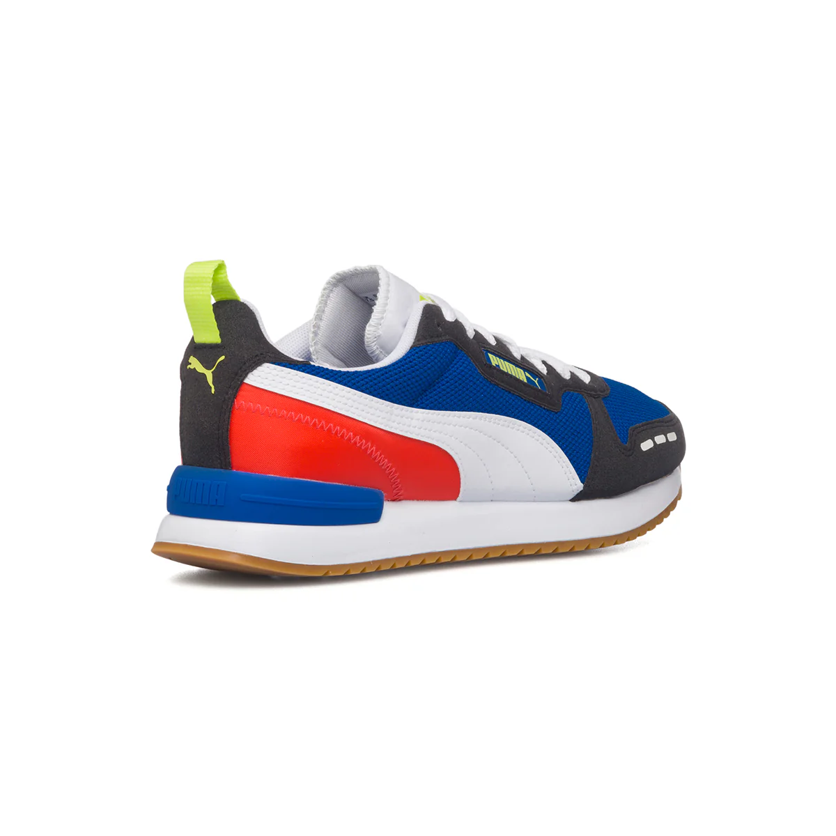 Sneakers blu, nere e rosse Puma R78 - Image 3