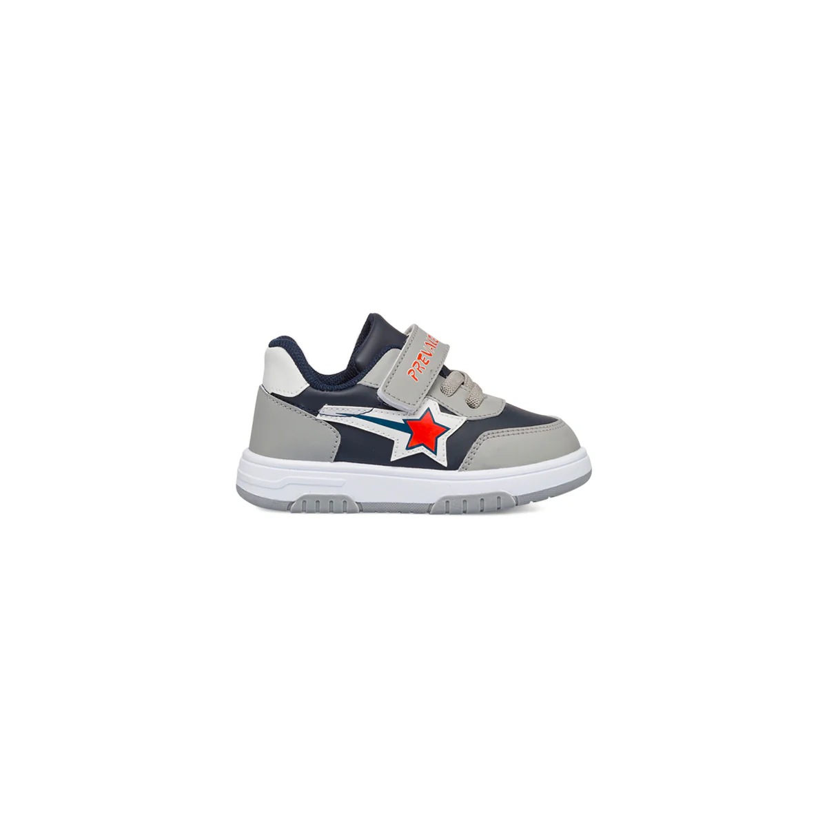 Sneakers blu primi passi con dettagli grigi Birilli&Monelli