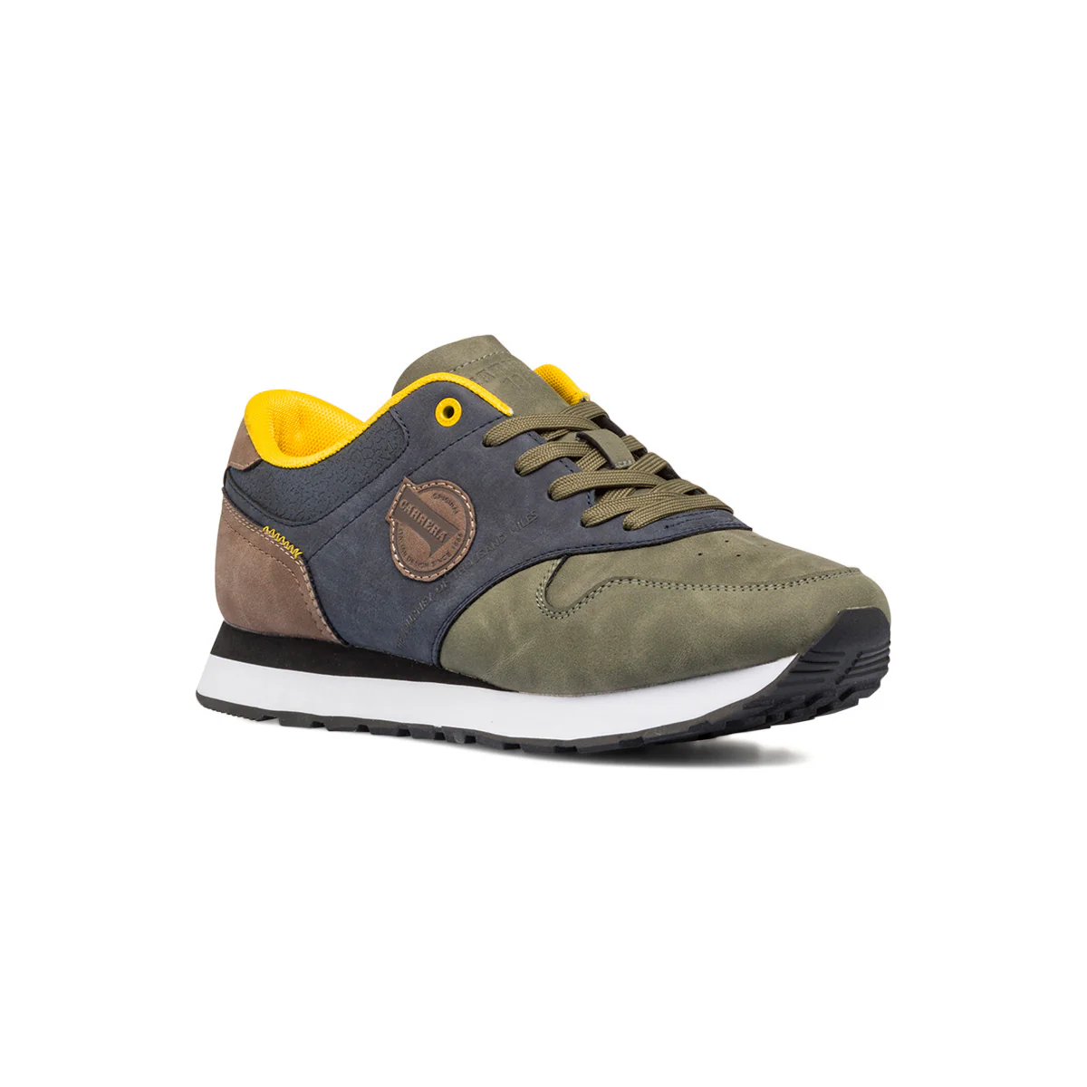 Sneakers blu, verdi e marroni da uomo con dettagli gialli Carrera - Image 2