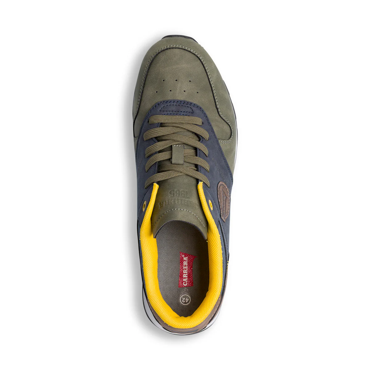 Sneakers blu, verdi e marroni da uomo con dettagli gialli Carrera - Image 6
