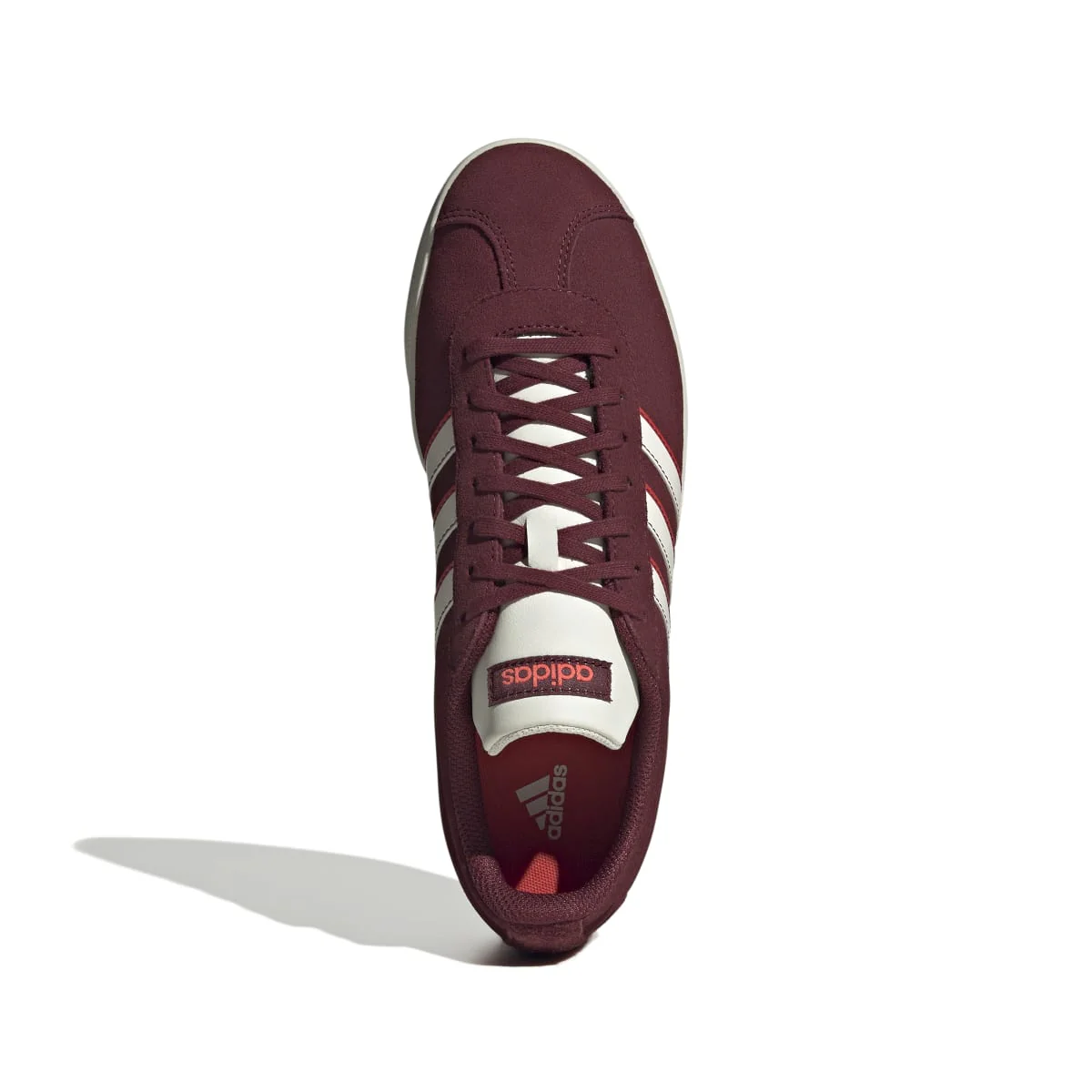 Sneakers bordeaux da uomo con strisce bianche adidas VL Court 2.0 - Image 2