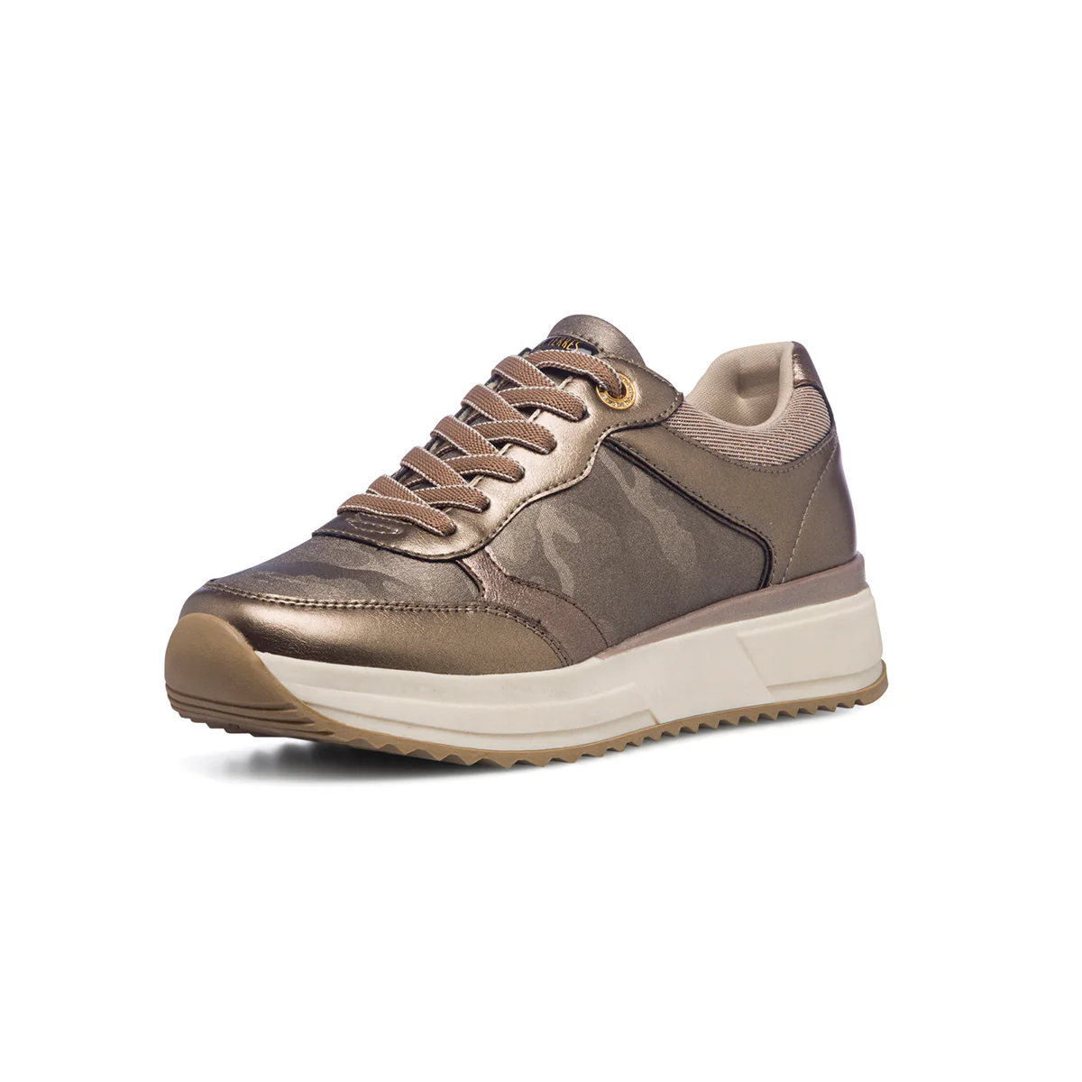 Sneakers bronzo da donna con maxi-suola e stampa camouflage Lora Ferres - Image 2