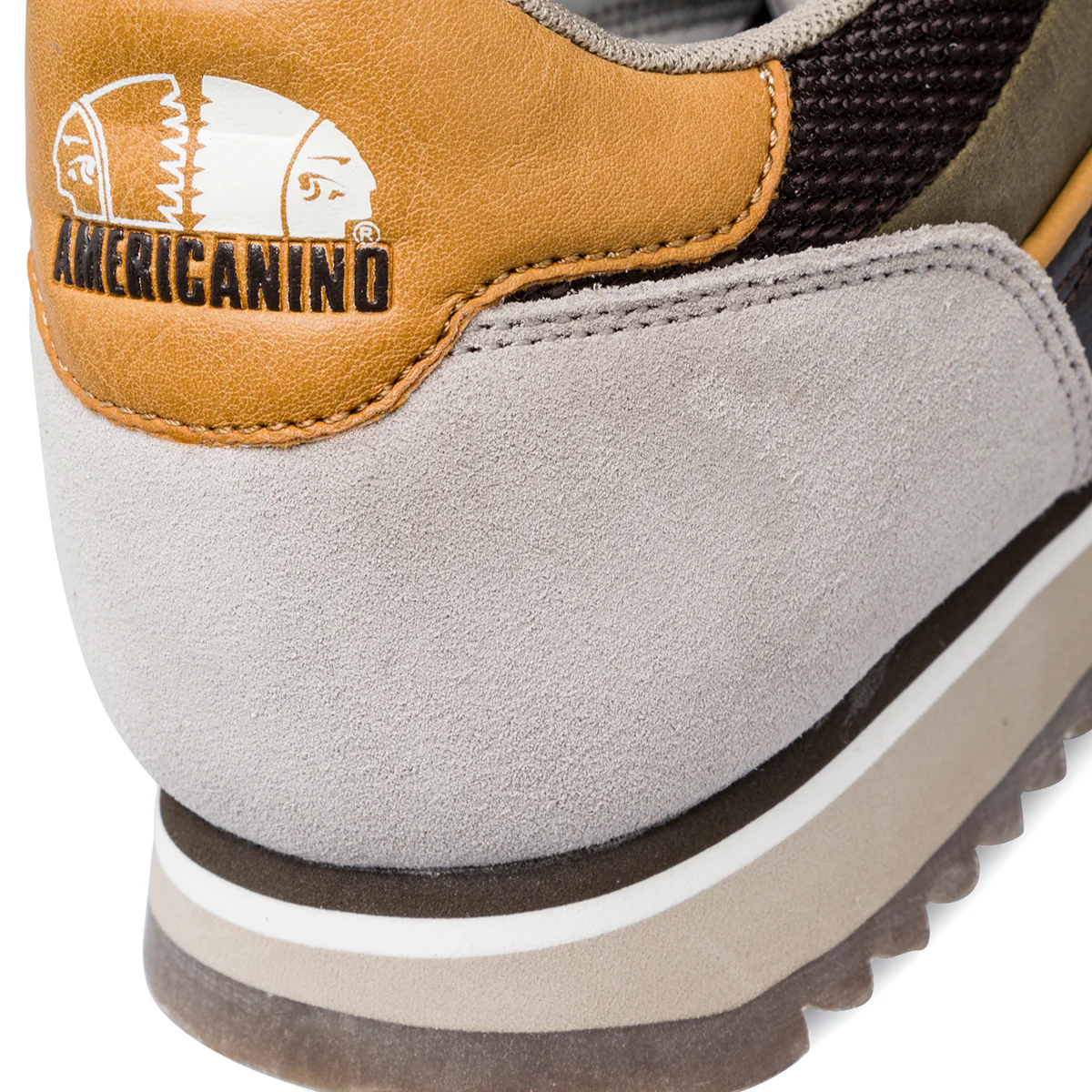 Sneakers casual beige e verde oliva da uomo Americanino - Image 4