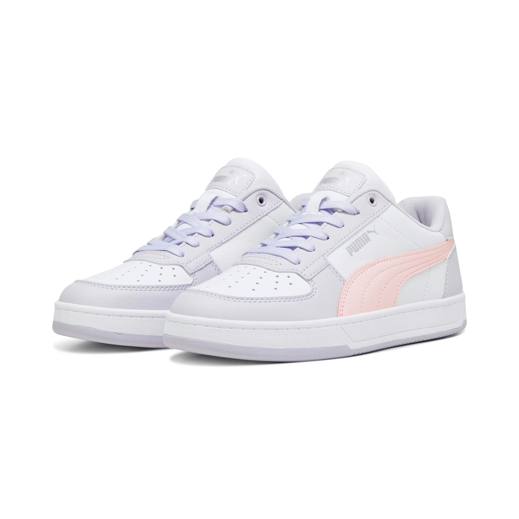 Sneakers casual bianche con dettagli lilla e rosa e logo Puma caven 2.0. - Image 2