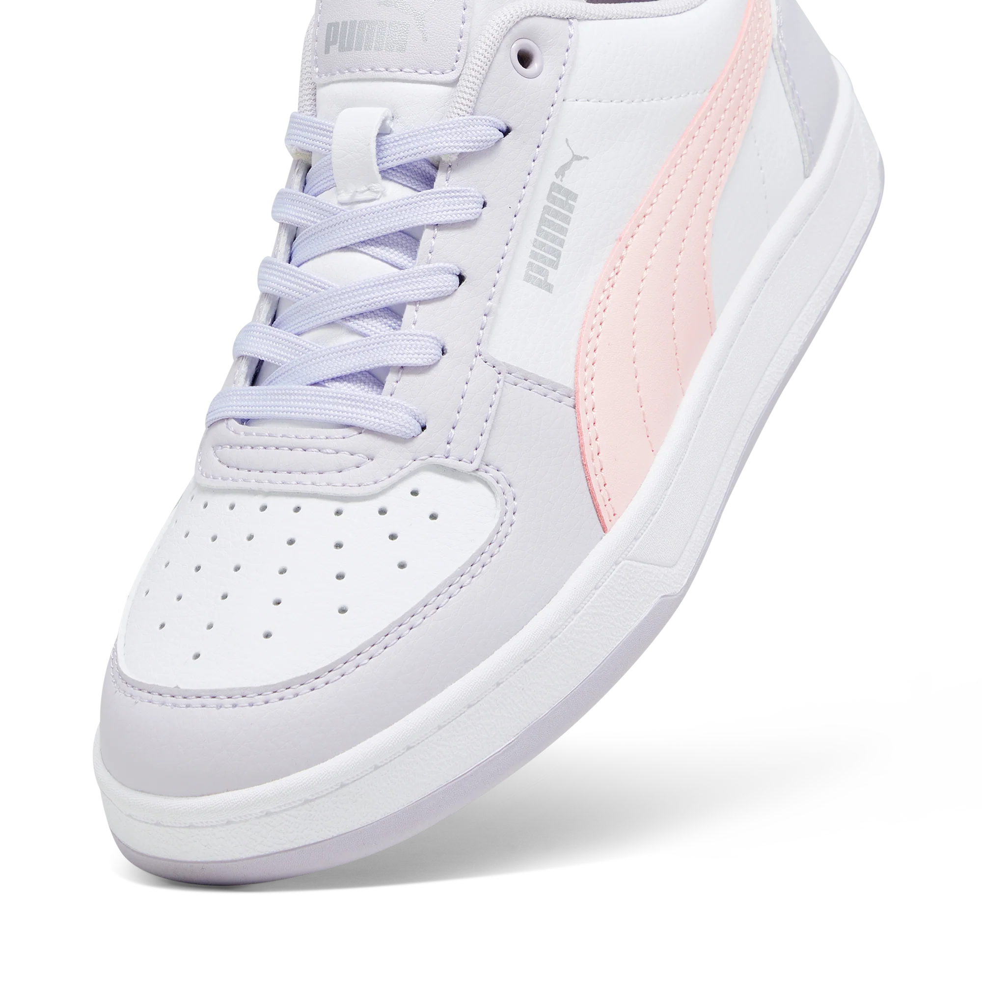 Sneakers casual bianche con dettagli lilla e rosa e logo Puma caven 2.0. - Image 4