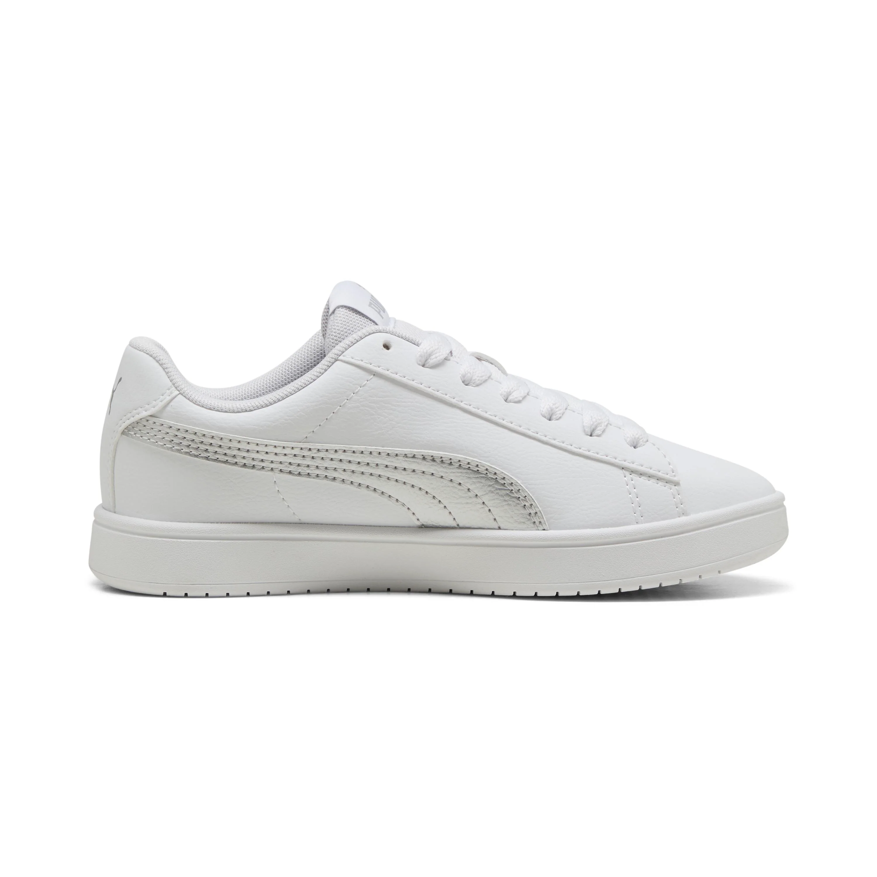 Sneakers casual bianche con dettaglio argento da ragazza Puma Rickie Classic - Image 3
