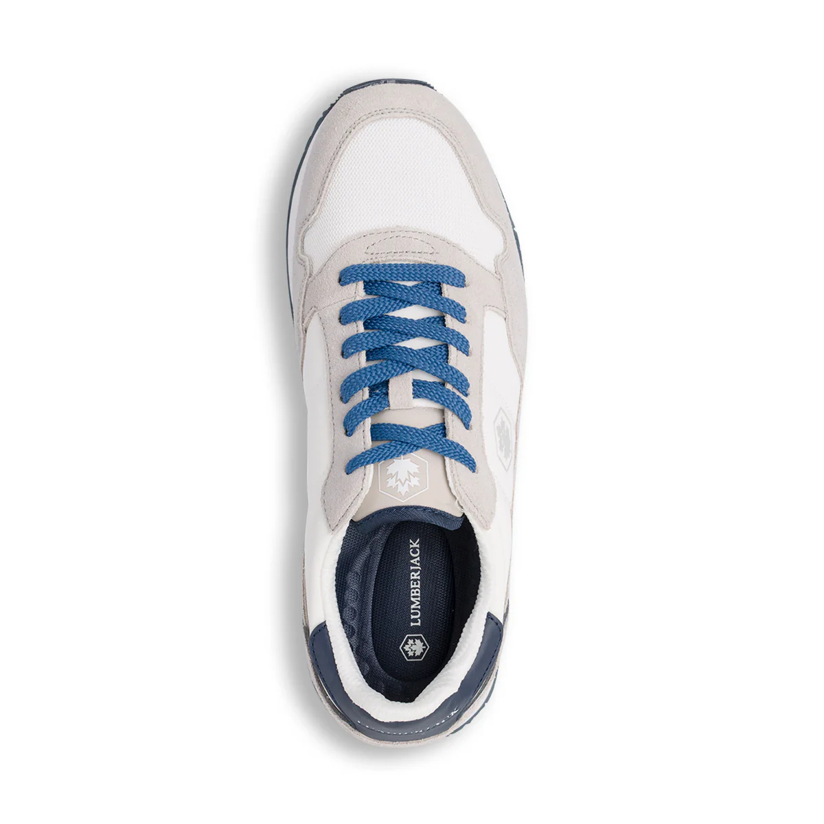 Sneakers casual bianche da Uomo in tessuto e pelle con logo Lumberjack - Image 6