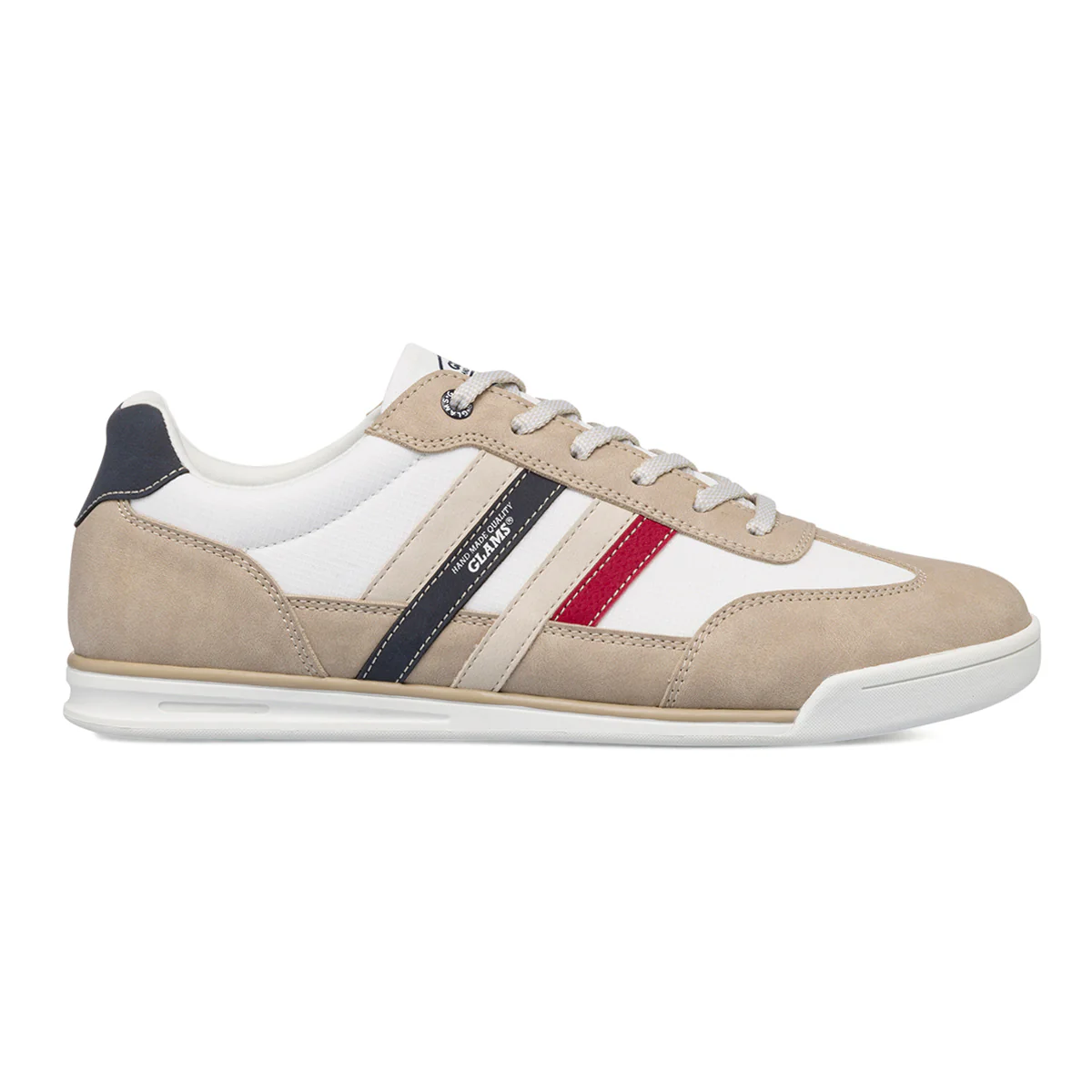 Sneakers casual bianche e beige da uomo Glams - Image 4