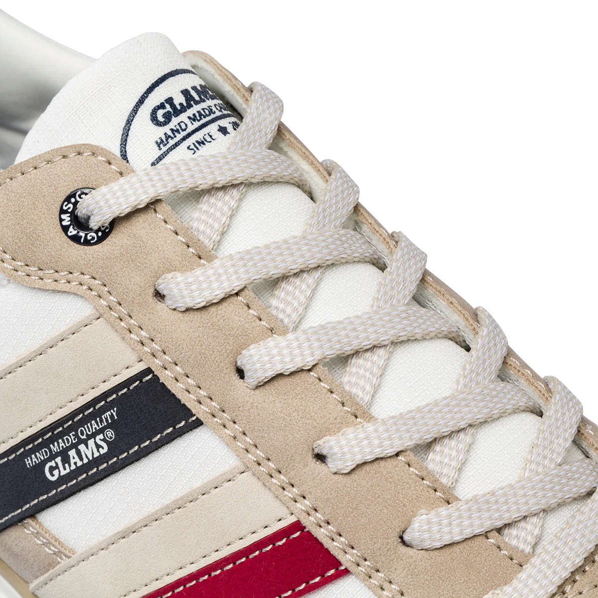 Sneakers casual bianche e beige da uomo Glams - Image 9