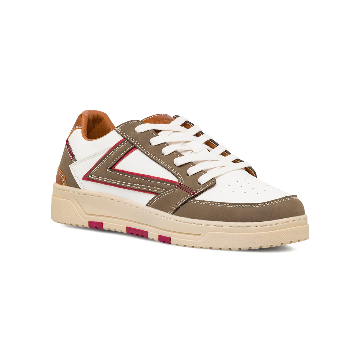 Sneakers casual bianche e marroni da uomo Gate 76 - Image 2