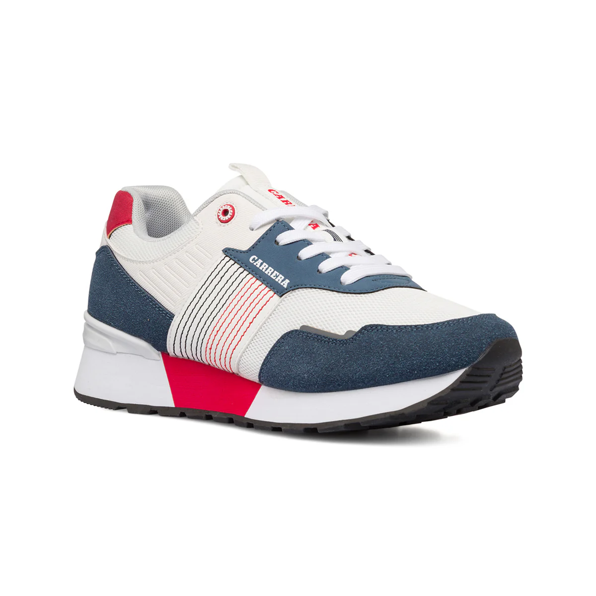 Sneakers casual bianche rosse e blu jeans con logo Carrera Jeans - Image 2