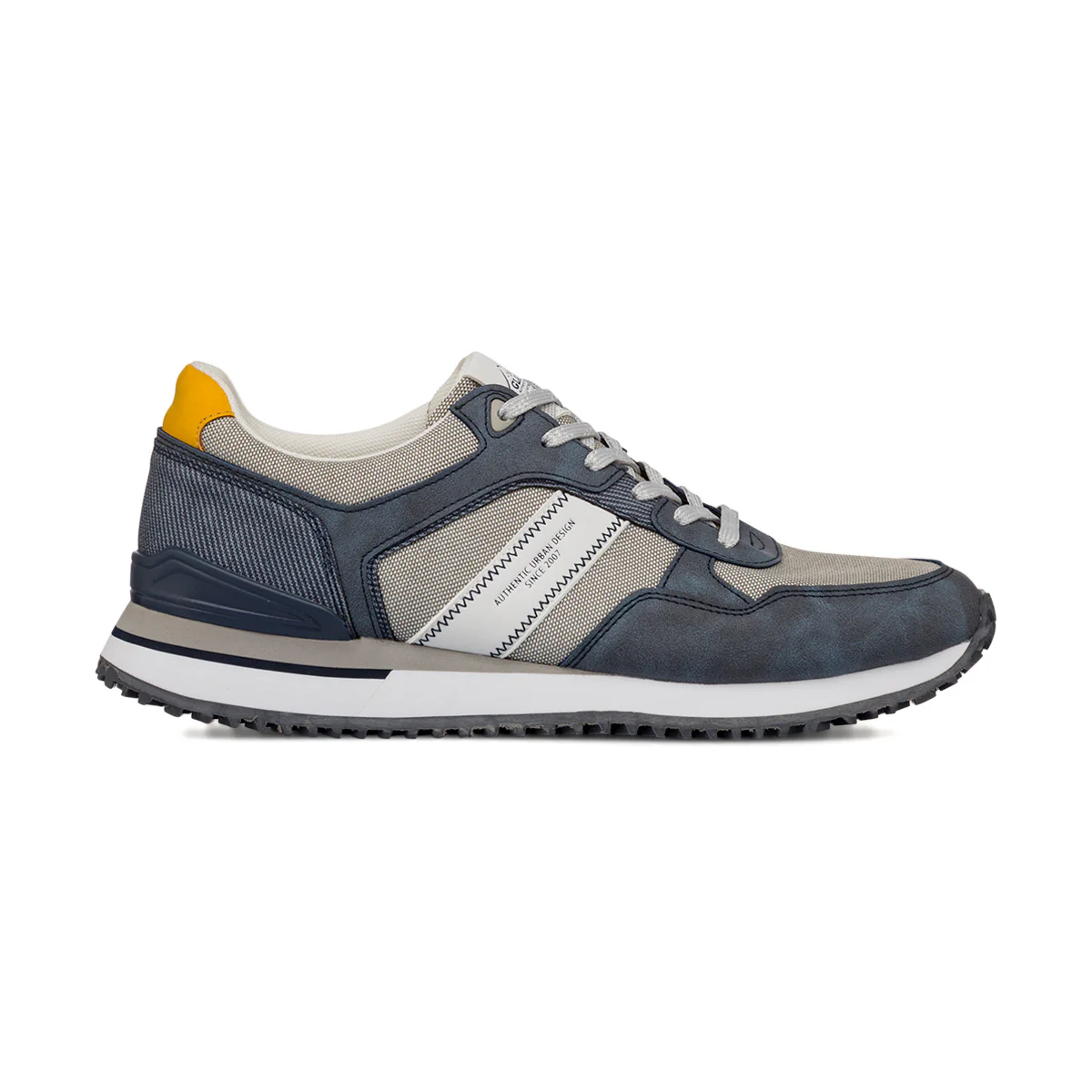 Sneakers casual bicolore blu e grigio da Uomo con logo Glams